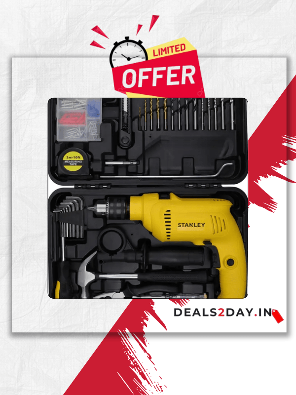 DIY 13 mm Hammer Drill Machine and Power & Hand Tool Kit  (120 Tools)