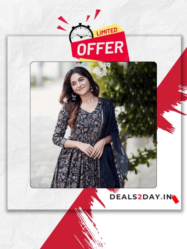 Women Viscose Anarkali Kurta Pant with Dupatta Set