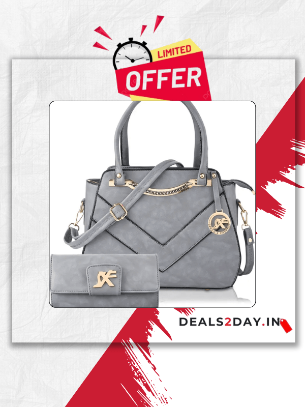 Women Grey Hand-held Bag - Regular Size  (Pack of: 2)