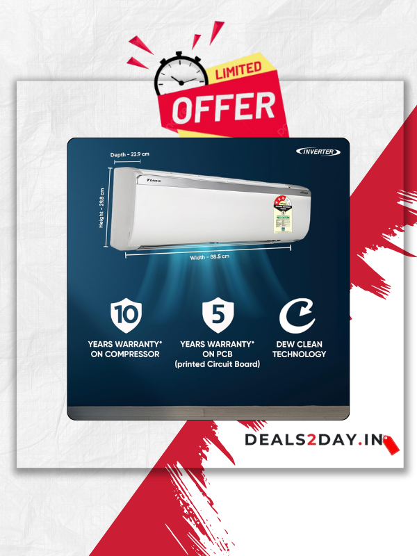 Daikin 1.5 Ton 3 Star, New Star rated, Inverter Split AC
