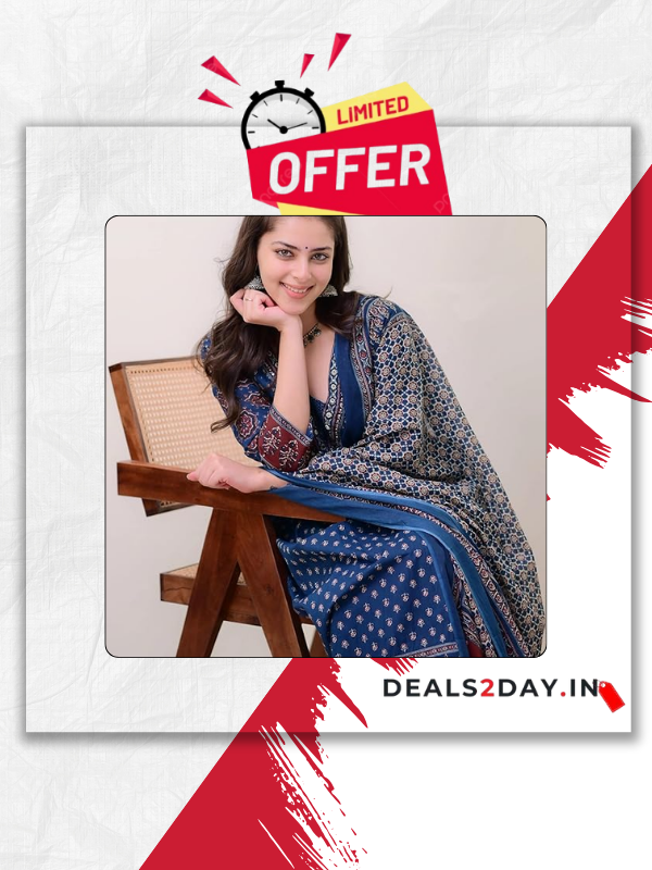 Women's Rayon Printed Anarkali Kurta and Pant with Dupatta Set